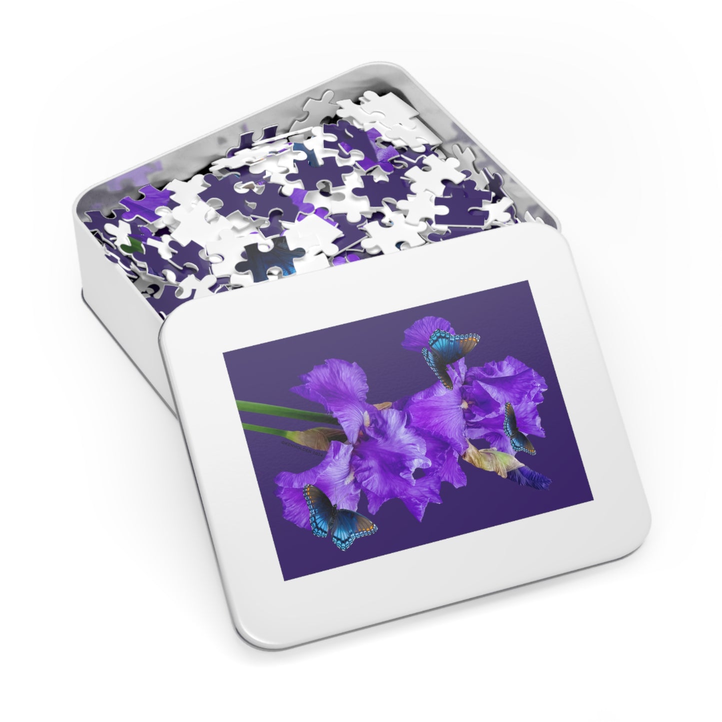 Violet Bearded Iris Jigsaw Puzzle, 500 Piece